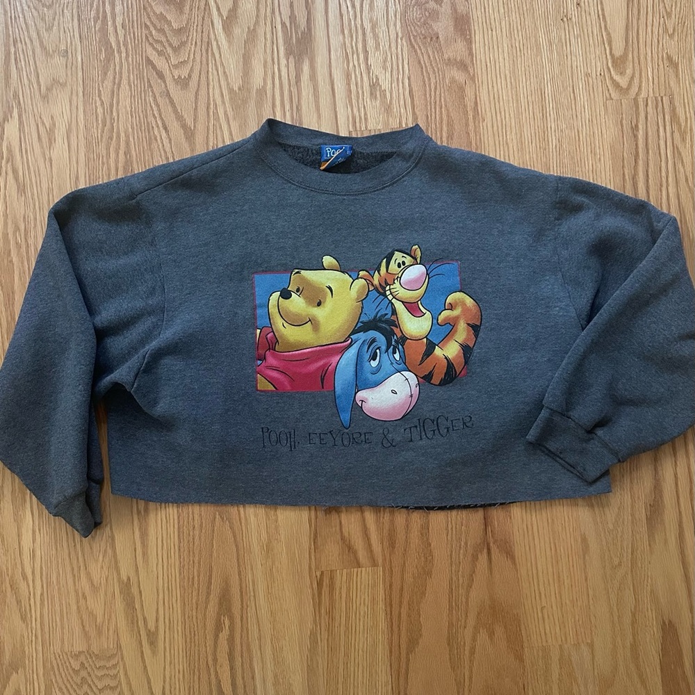 Vintage 90’s Winnie the Pooh Cut Off Crop Sweatshirt